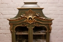 Louis XV style Display cabinet in paint wood, France 19th century