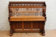 Exceptional oak gothic piano
