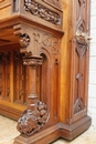Gothic style piano in Oak, Germany 19th century