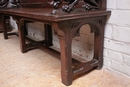 Gothic style Benches in Oak, France 19th century