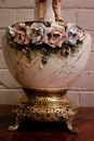 Romantic style Ili lamps porcelain in Porecelain and cupper, Belgium 19th century