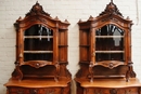 Louis XV style Cabinets in Walnut, Belgium 19th century