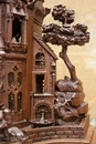 Gothic style Castle carving in Walnut, France 19th century