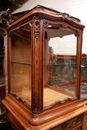 Regency style Cabinet in Oak and marble, France 19th century