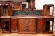 Exceptional regency cabinet in oak with marble