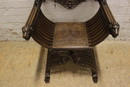 Renaissance style Arm chair in Walnut, France 19th century