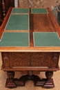 Renaissance style Desk in rosewood and ebony, Belgium 19th century