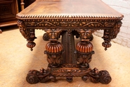 Exceptional walnut desk table