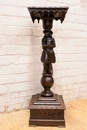 Breton style Pedestal in Oak, France 19th century
