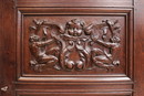 Renaissance style Cabinet in Oak, France 19th century