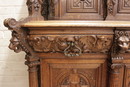 Renaissance style Cabinet in Oak, Belgium 19th century