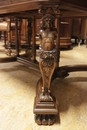 Renaissance style Table in Walnut, Belgium 1900