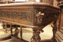 Renaissance style Table in Walnut, Belgium 1900