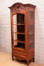 French provencal display cabinet in walnut