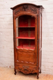 French Provencal Display cabinet in walnut