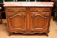 French provencal Louis XV bombe cabinet in walnut