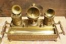 Gothic style Inkwell set in gilt bronze, France 19th century