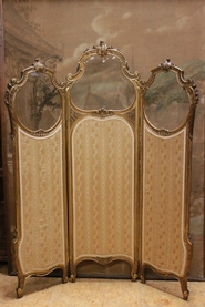 Gilt Louis XV folding screen