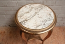 Louis XVI style Table in gilt wood & marble, France 19th century