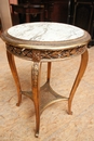 Louis XVI style Table in gilt wood & marble, France 19th century