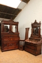 Gothic bedroom in Walnut, France 19th century