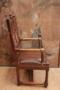 Gothic style Chairs in Walnut, France 19th century