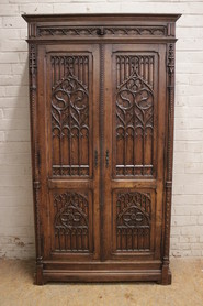 Gothic armoire in oak
