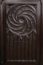 Gothic style Armoire in chestnut, France 19th century