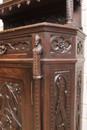 Gothic style Cabinet in Oak, France 19th century