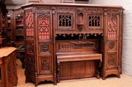 Gothic Cabinet with piano