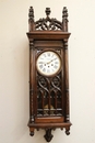 Gothic style Clock in Walnut, France 19th century