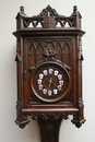 Gothic style Clock in Walnut, France 19th century