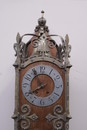 Gothic style Clock in Walnut and bronze, France 19th century