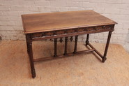 Gothic desk table in walnut