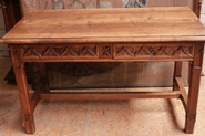 Gothic Desk table in walnut