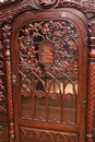Gothic style Display cabinet in Walnut, France 1920