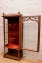 Gothic style Display cabinet in Walnut, France 1900