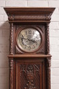 Gothic style Grandfathers clock in Walnut, France 19th century