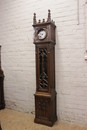 Gothic style Grandfathers clock in Walnut, France 19th century