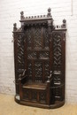 Gothic style Hall bench/hall tree in Oak, France 19th century