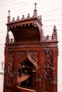 Gothic style Hall bench/hall tree in Walnut, France 19th century