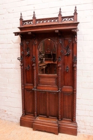 Gothic Hall stand in oak