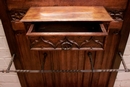 Gothic style Hall stand in Oak, France 19th century