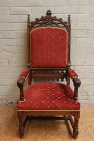 Gothic oak arm chair