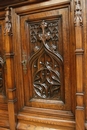 Gothic style Oak Gothic 4 door sideboard in Oak, France 19th century