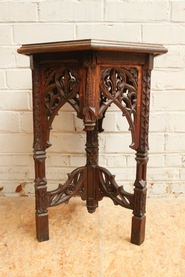 Gothic oak side table