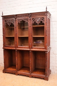 Gothic office furniture bookcase in oak