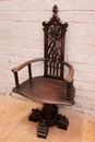Gothic style Arm chair in Oak, France 19th century
