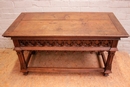 Gothic style Side table in Oak, France 19th century