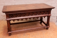 Gothic side table in oak